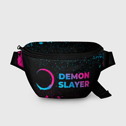 Поясная сумка Demon Slayer - neon gradient: надпись и символ, цвет: 3D-принт
