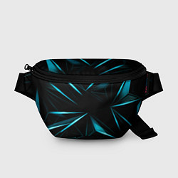 Поясная сумка Light blue hexagon, цвет: 3D-принт