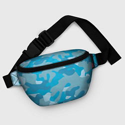Поясная сумка Камуфляж военный синий, цвет: 3D-принт — фото 2