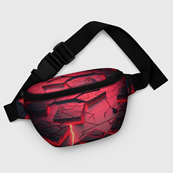 Поясная сумка Красные неоновые плиты, цвет: 3D-принт — фото 2