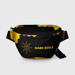 Поясная сумка Dark Souls - gold gradient: надпись и символ, цвет: 3D-принт