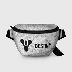 Поясная сумка Destiny glitch на светлом фоне: надпись и символ, цвет: 3D-принт