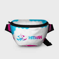 Поясная сумка Hitman neon gradient style: надпись и символ, цвет: 3D-принт