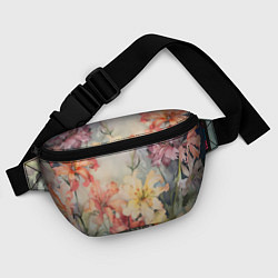 Поясная сумка Акварельные лилии, цвет: 3D-принт — фото 2