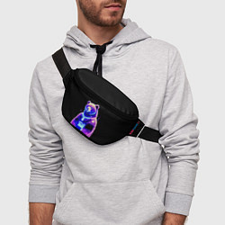 Поясная сумка Космический светящийся мишка, цвет: 3D-принт — фото 2