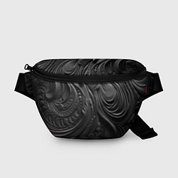 Поясная сумка Черная объемная текстура, цвет: 3D-принт