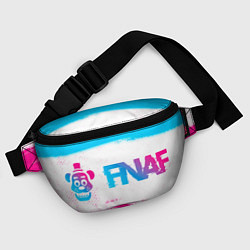 Поясная сумка FNAF neon gradient style: надпись и символ, цвет: 3D-принт — фото 2