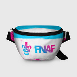 Поясная сумка FNAF neon gradient style: надпись и символ, цвет: 3D-принт