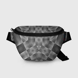 Поясная сумка В серых тонах геометрический узор, цвет: 3D-принт