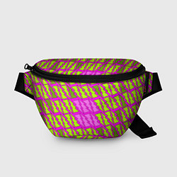 Поясная сумка Ретро молнии розово-жёлтые, цвет: 3D-принт
