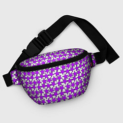 Поясная сумка Ретро звёзды фиолетовые, цвет: 3D-принт — фото 2