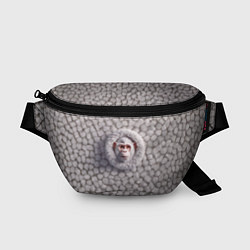 Поясная сумка Забавная белая обезьяна, цвет: 3D-принт