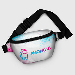 Поясная сумка Among Us neon gradient style: надпись и символ, цвет: 3D-принт — фото 2