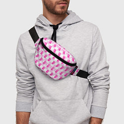 Поясная сумка Розовая шашка и Барби, цвет: 3D-принт — фото 2
