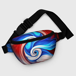 Поясная сумка Волны в цвете флага РФ, цвет: 3D-принт — фото 2