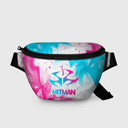 Поясная сумка Hitman neon gradient style, цвет: 3D-принт