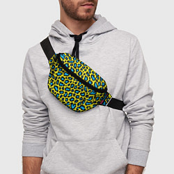 Поясная сумка Кислотный леопард паттерн, цвет: 3D-принт — фото 2