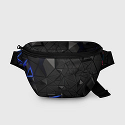 Поясная сумка Черная объемная текстура, цвет: 3D-принт
