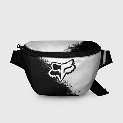 Поясная сумка Fox motocross - черно-белые пятна, цвет: 3D-принт