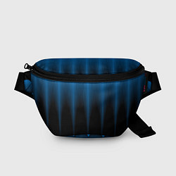 Поясная сумка Сине-черный градиент в полоску, цвет: 3D-принт