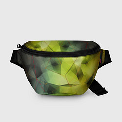 Поясная сумка Зеленая текстура объемная, цвет: 3D-принт