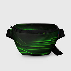 Поясная сумка Green lines abstract, цвет: 3D-принт