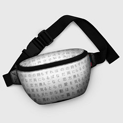 Поясная сумка Black and white hieroglyphs, цвет: 3D-принт — фото 2