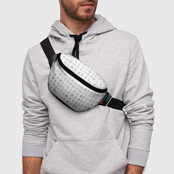 Поясная сумка Black and white hieroglyphs, цвет: 3D-принт — фото 2