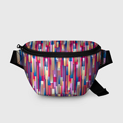 Поясная сумка Яркие спортивные полоски, цвет: 3D-принт