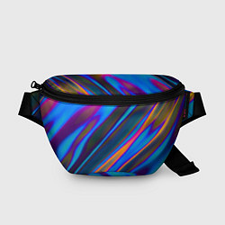 Поясная сумка Глитч галограмма радужная, цвет: 3D-принт