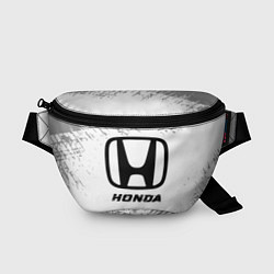 Поясная сумка Honda speed на светлом фоне со следами шин, цвет: 3D-принт