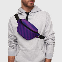 Поясная сумка Фиолетовый полосатый, цвет: 3D-принт — фото 2