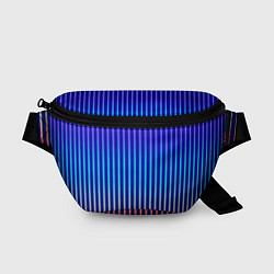 Поясная сумка Полосатый синий градиент, цвет: 3D-принт