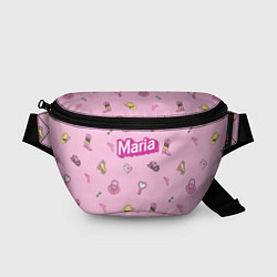 Поясная сумка Имя Мария в стиле барби - розовый паттерн аксессуа, цвет: 3D-принт
