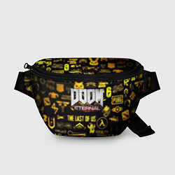 Поясная сумка Doom золотые логотипы игр, цвет: 3D-принт