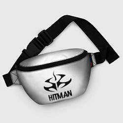 Поясная сумка Hitman glitch на светлом фоне, цвет: 3D-принт — фото 2