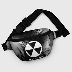 Поясная сумка Fallout glitch на темном фоне, цвет: 3D-принт — фото 2