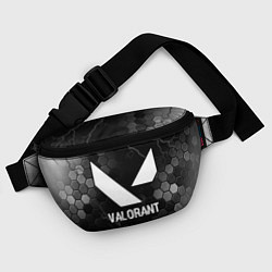 Поясная сумка Valorant glitch на темном фоне, цвет: 3D-принт — фото 2