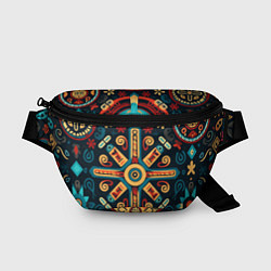 Поясная сумка Симметричный орнамент в славянском стиле, цвет: 3D-принт