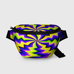 Поясная сумка Неоновая фрактальная абстракция, цвет: 3D-принт