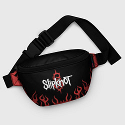 Поясная сумка Slipknot в огне, цвет: 3D-принт — фото 2