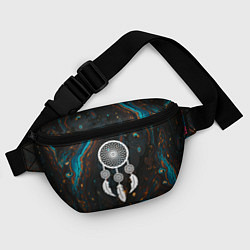 Поясная сумка Ловец снов и чёрный мыльный пузырь, цвет: 3D-принт — фото 2