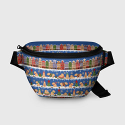 Поясная сумка Капибара зимой, цвет: 3D-принт