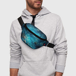 Поясная сумка Голубая небула, цвет: 3D-принт — фото 2