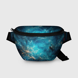 Поясная сумка Голубая небула, цвет: 3D-принт