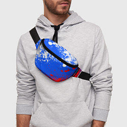 Поясная сумка Флаг России - брызги, цвет: 3D-принт — фото 2