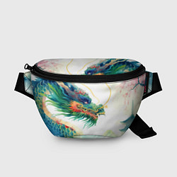 Поясная сумка Japanese dragon - watercolor art, цвет: 3D-принт