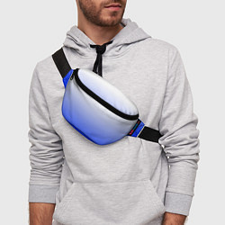 Поясная сумка Градиент бело-синий, цвет: 3D-принт — фото 2