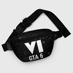 Поясная сумка GTA 6 glitch на темном фоне, цвет: 3D-принт — фото 2