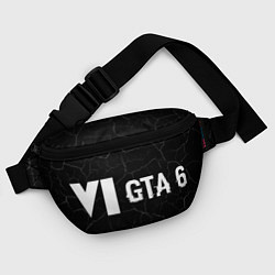 Поясная сумка GTA 6 glitch на темном фоне по-горизонтали, цвет: 3D-принт — фото 2
